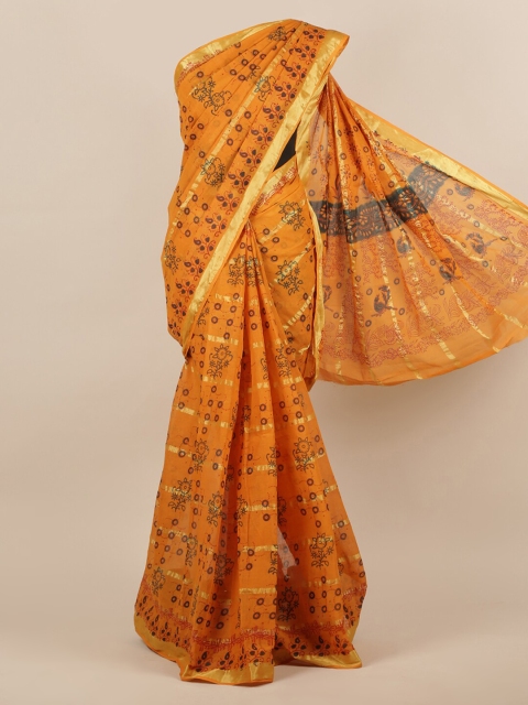 

Pothys Orange Printed Pure Cotton Saree