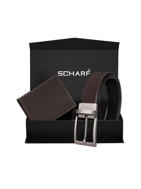 

SCHARF Men Black & Brown Textured Accessory Gift Set
