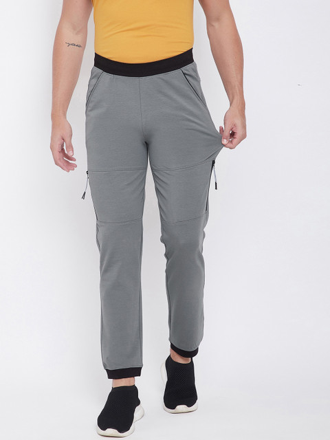 

Okane Men Grey Melange Solid Joggers