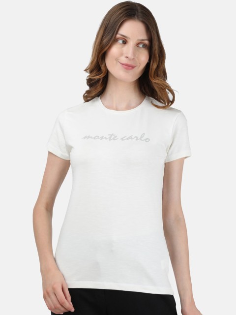 

Monte Carlo Off White Brand Logo Regular Top