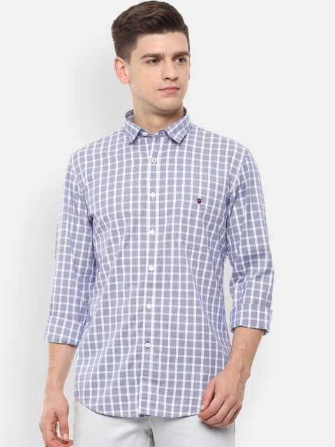 

Louis Philippe Sport Men Blue & White Slim Fit Cotton Checked Casual Shirt