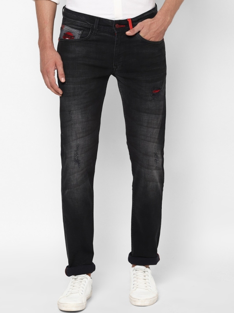 

Solly Jeans Co Men Black Faded & Distressed Cotton Mid-Rise Jeans
