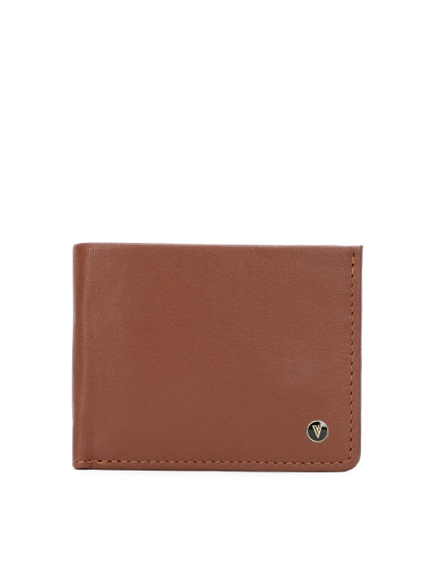 

Van Heusen Men Brown Textured Leather Two Fold Wallet