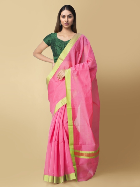 

Unnati Silks Women Pink Chettinad Sico Saree
