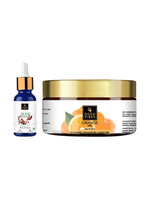 

Good Vibes Rose Hip Radiant Glow Face Serum & Orange Gel 60 gm, Transparent