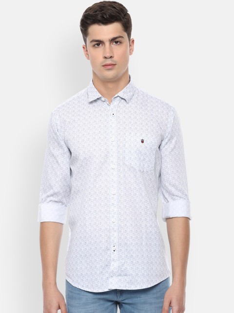 

Louis Philippe Sport Men White Slim Fit Cotton Floral Printed Casual Shirt
