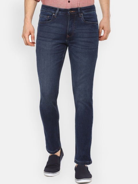 

Louis Philippe Jeans Men Navy Blue Light Fade Stretchable Jeans