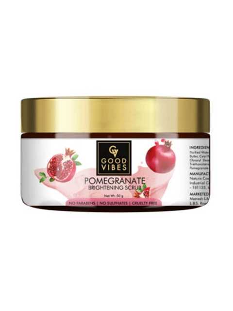 

Good Vibes Set of 2 Rose Hip Radiant Glow Face Serum & Pomegranate Brightening Scrub, Transparent