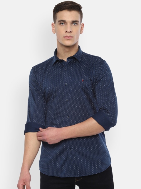 

Louis Philippe Sport Men Navy Blue Slim Fit Cotton Printed Casual Shirt