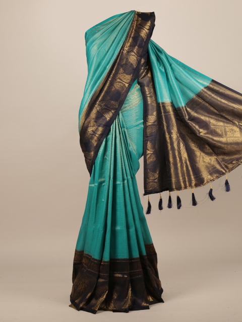 

Pothys Green Woven Design Jute Silk Saree