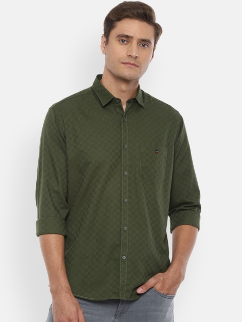 

Louis Philippe Sport Men Olive Green Slim Fit Printed Casual Shirt
