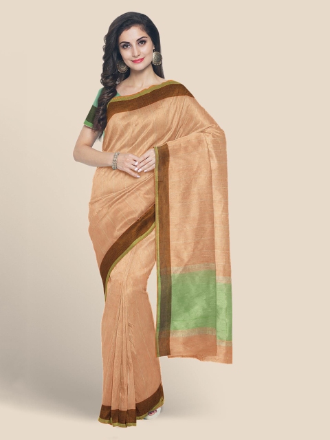 

Kalamandir Orange Pure Cotton Checked Mangalagiri Saree