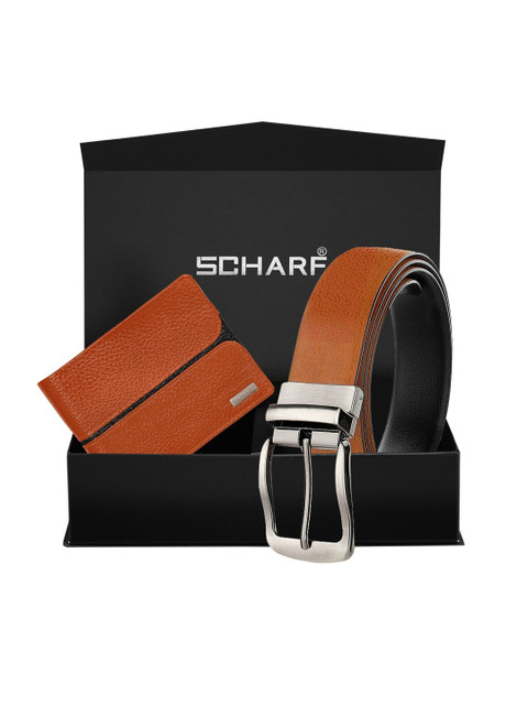 

SCHARF Men Black & Tan Brown Solid Accessory Gift Set
