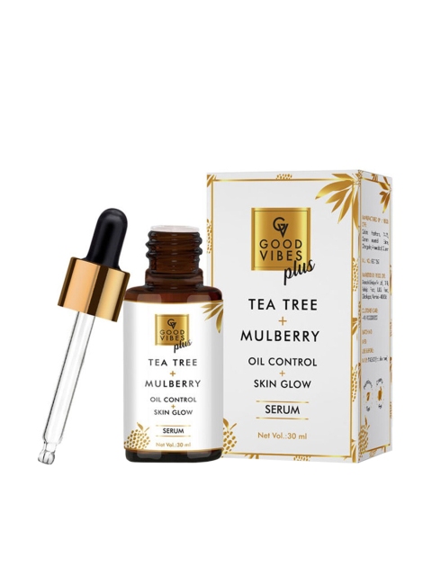 

Good Vibes Plus Skin Glow Oil Control Serum - Tea Tree + Mulberry - 30 ml, Transparent