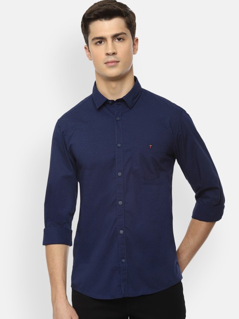 

Louis Philippe Sport Men Navy Blue Slim Fit Solid Casual Shirt