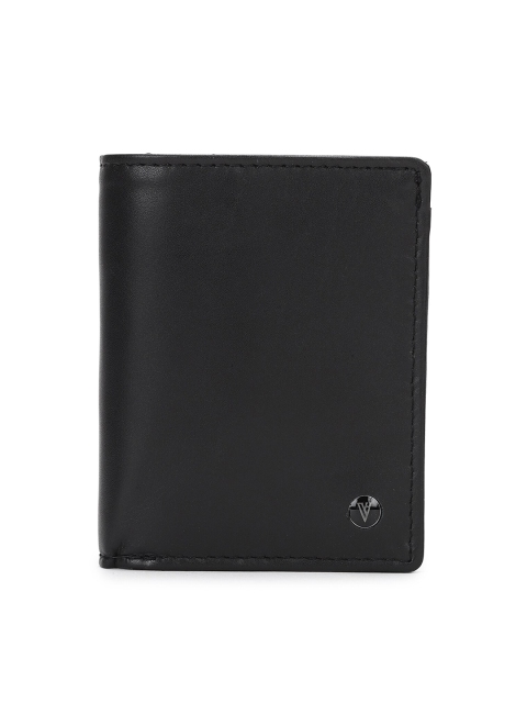 

Van Heusen Men Black Textured Two Fold Wallet
