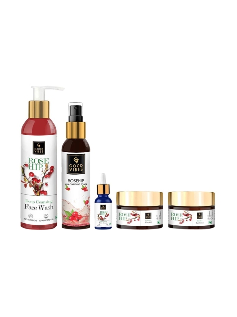 

Good Vibes Brighten Up With Rosehip Combo of 5, Transparent