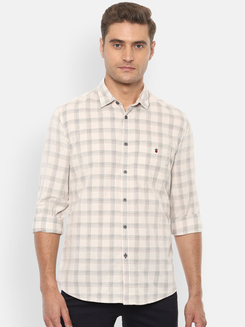 

Louis Philippe Sport Men Beige Slim Fit Checked Casual Shirt