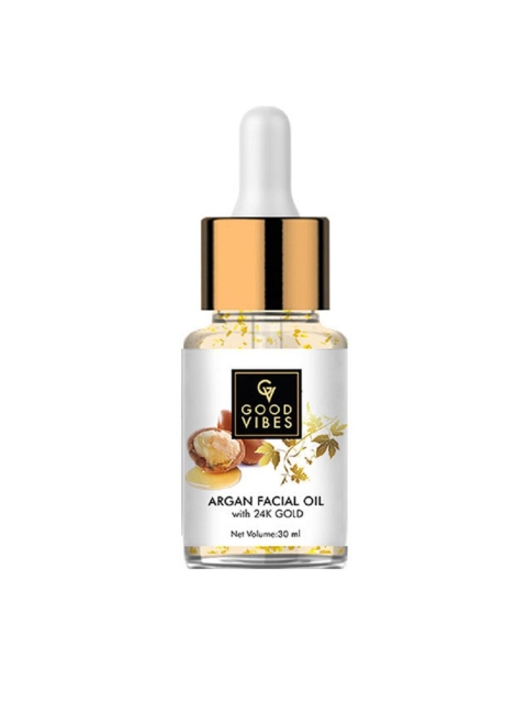 

Good Vibes Argan Facial Oil with 24K Gold - 30 ml, Transparent
