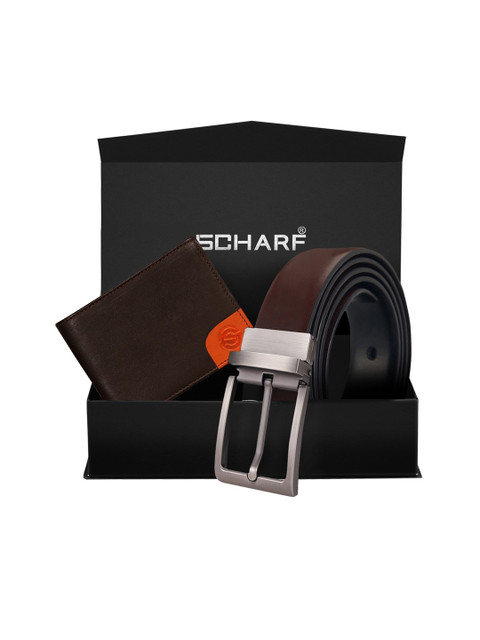 

SCHARF Men Brown Solid Genuine Leather Accessory Gift Set