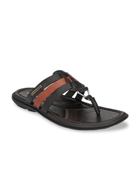 

Alleviater Men Brown & Black Comfort Sandals