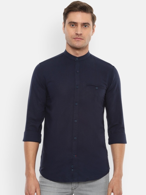 

Louis Philippe Sport Men Navy Blue Slim Fit Solid Casual Shirt