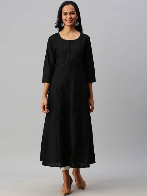 

Soch Women Black Thread Work Anarkali Kurta