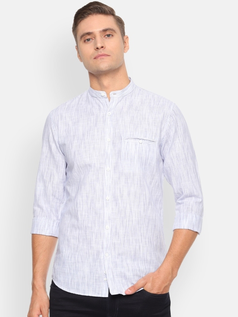 

Louis Philippe Sport Men Blue Slim Fit Self Design Casual Shirt