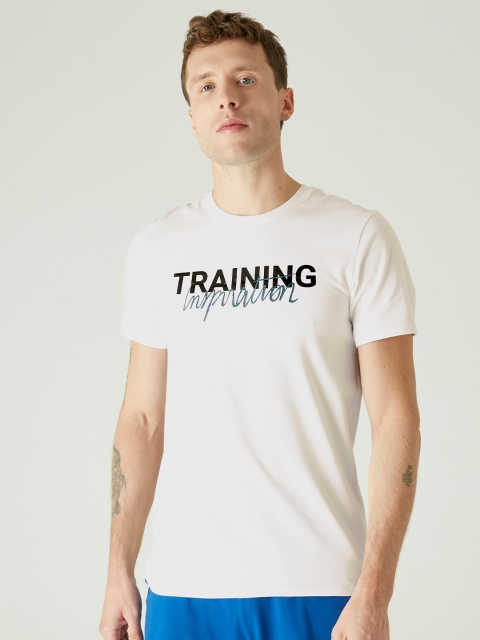 

NYAMBA By Decathlon Men White Printed Round Neck T-shirt