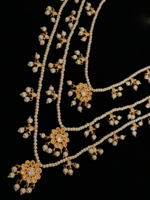 

PANASH Gold-Plated & White Layered Necklace