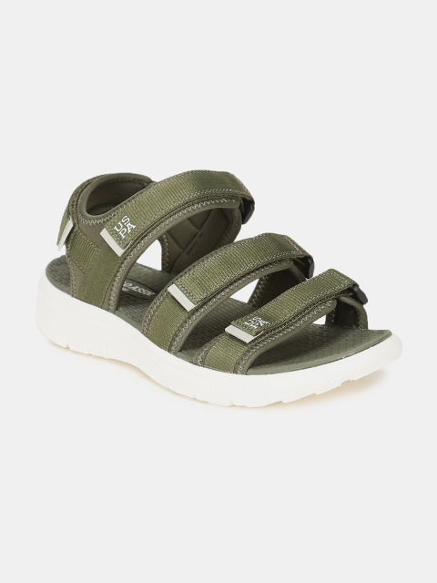 

U.S. Polo Assn. Men Olive Green Solid Sports Sandals