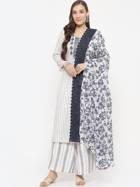 

Biba Grey & White Cotton Blend Unstitched Dress Material