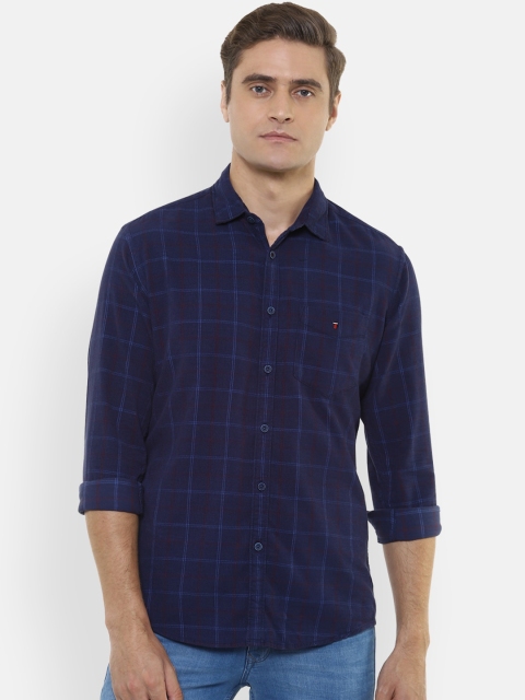 

Louis Philippe Sport Men Navy Blue Slim Fit Checked Casual Shirt