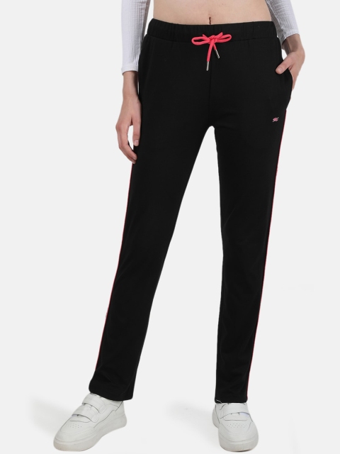 

Monte Carlo Women Black Solid Straight-Fit Track Pants