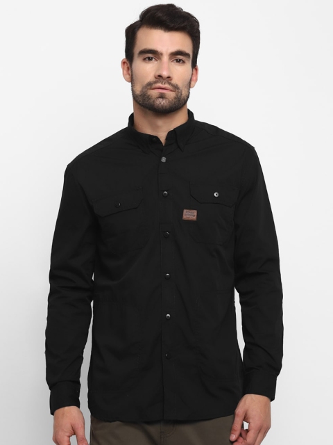 

Royal Enfield Men Black Regular Fit Solid Casual Shirt