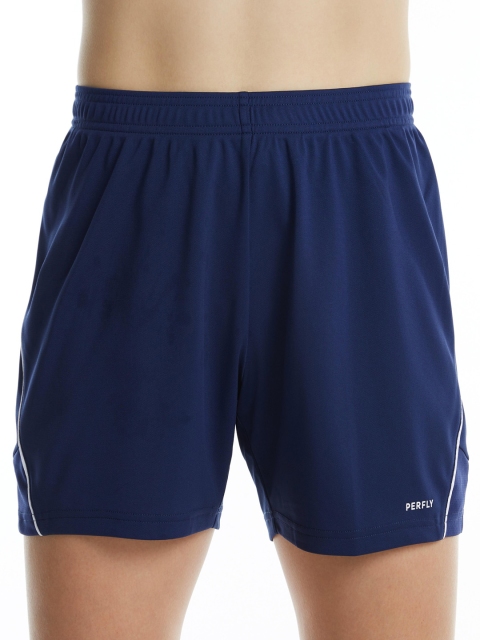

PERFLY By Decathlon Women Blue Solid Regular Fit Regular Shorts