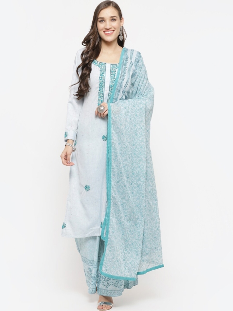 

Biba Sea Green Cotton Blend Unstitched Dress Material