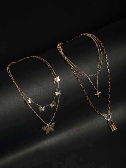 

YouBella Set of 2 Gold-Plated Layered Chains