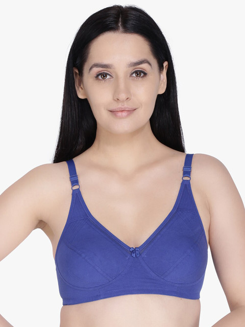 

Anoma Blue Solid Non-Wired Non Padded Everyday Bra ANM07