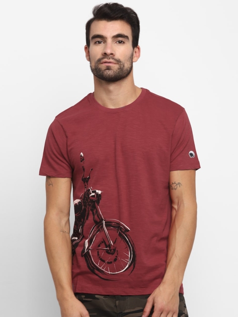 

Royal Enfield Men Red Printed Round Neck T-shirt