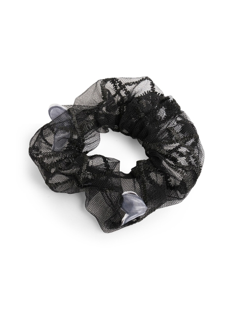 ToniQ Women Black & Grey Lace Ponytail Holders