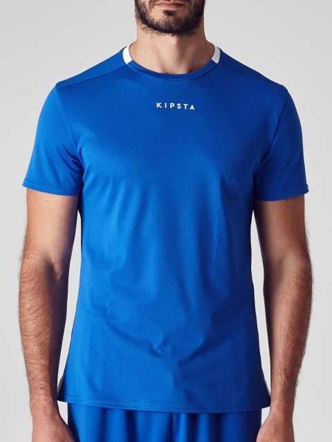 

Kipsta By Decathlon Men Blue Solid Round Neck T-shirt