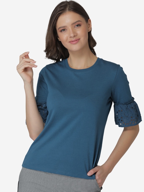 

Mode by Red Tape Teal Blue Regular Top