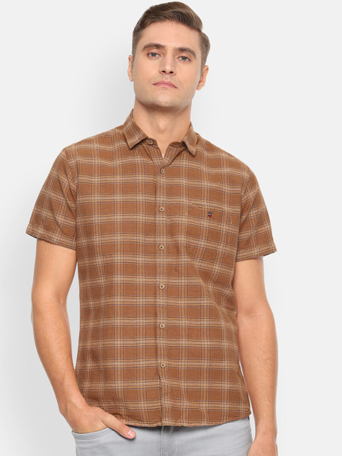 

Louis Philippe Sport Men Brown Slim Fit Checked Casual Shirt