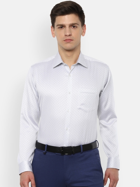 

Van Heusen Men Grey & Black Regular Fit Micro Ditsy Print Cotton Formal Shirt