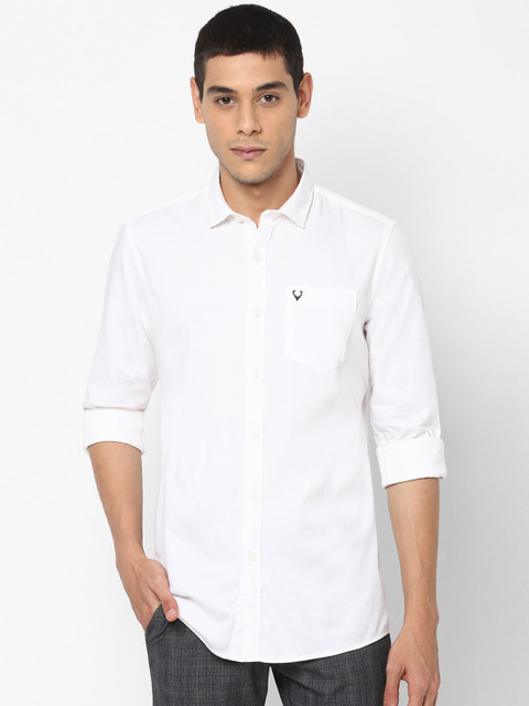 

Solly Jeans Co. Men White Regular Fit Solid Casual Shirt