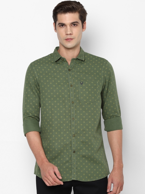 

Allen Solly Sport Men Green & Yellow Regular Fit Printed Casual Shirt