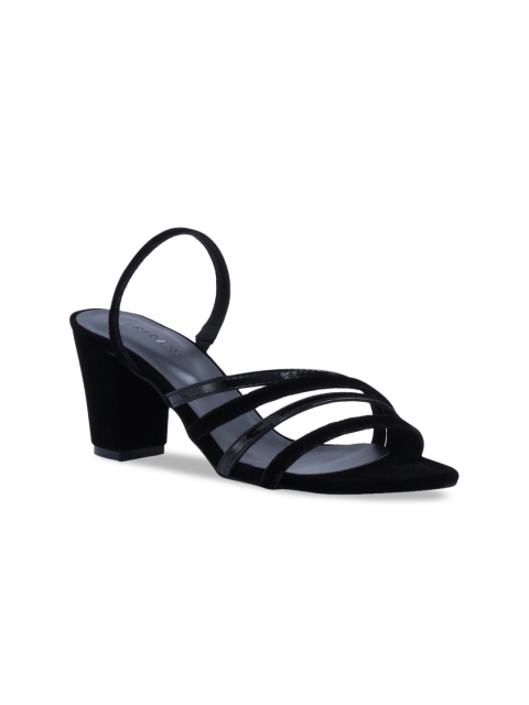 

ERIDANI Women Black Solid Sandals