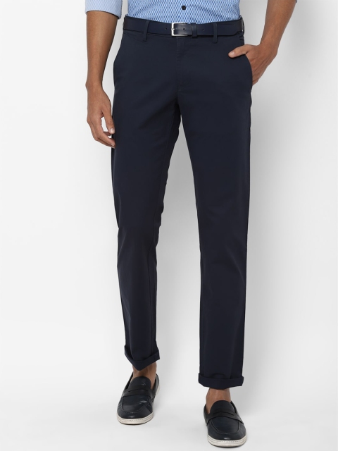 

Allen Solly Men Navy Blue Slim Fit Solid Regular Trousers