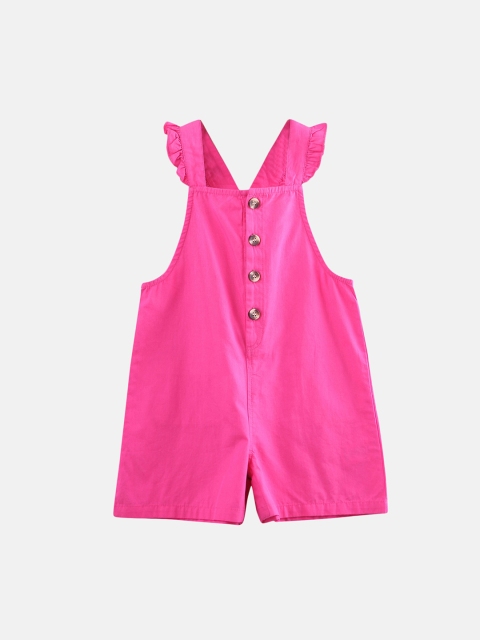 

Beebay Infant Girls Pink Solid Straight-Leg Cotton Shorts Dungarees